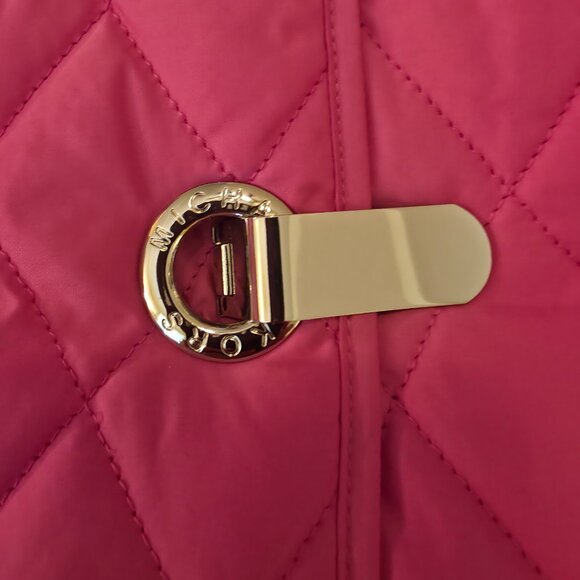 Michael Kors Quilted Fuchsia Pink Jacket - NWT - Petite M - Picture 11 of 12